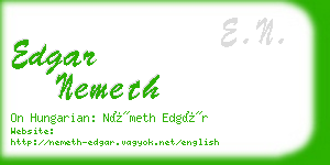 edgar nemeth business card